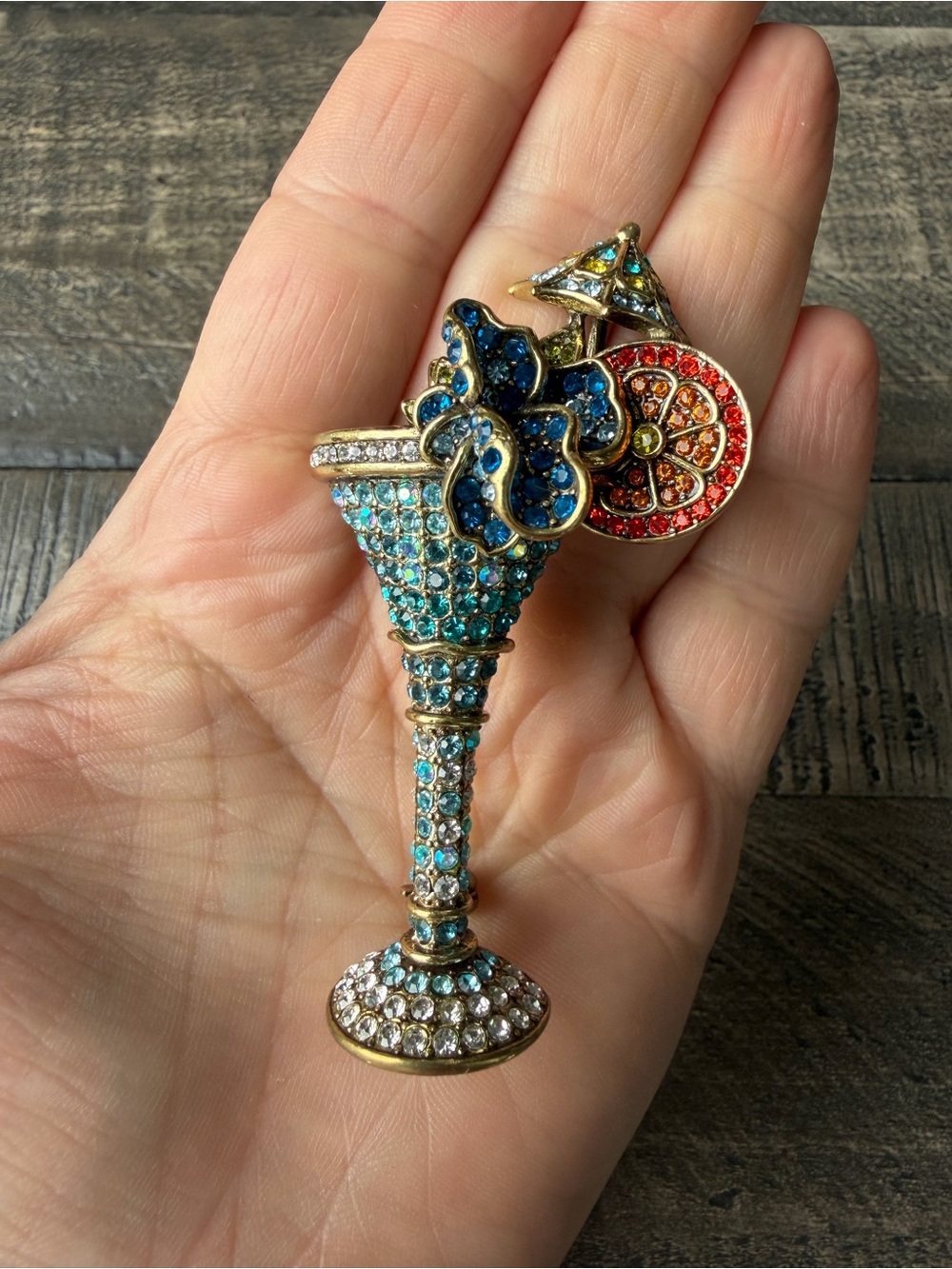 Heidi Daus Crystal Cocktail Brooch